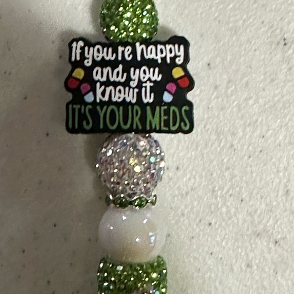 Green Glitter Novelty Pen - Picture 2 of 2
